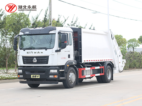 重汽汕德卡14方压缩式垃圾车