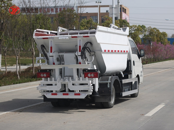 江淮帅铃纯电动高位自装卸式垃圾车